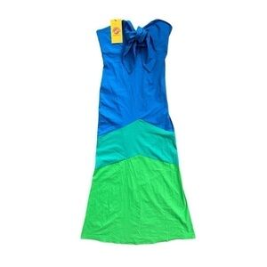 Mango x Simon Miller Multicolored Dress Knot Neckline